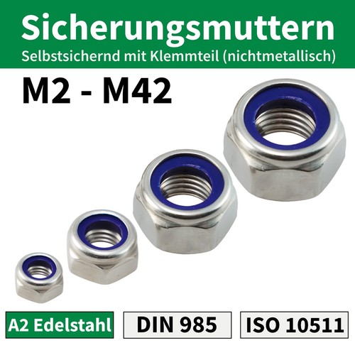 Selbstsichernde muttern - selbstsichernde,