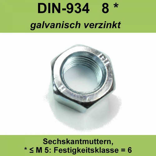 Sechskantmuttern din 934 - sechskantmuttern,