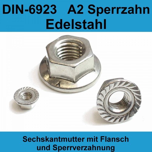 Din 6923 v2a edelstahl - m8, a2