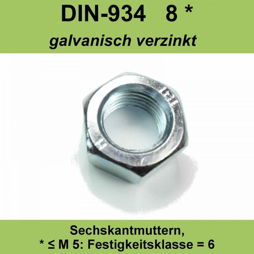 M12 din 934 sechskantmuttern - m12,