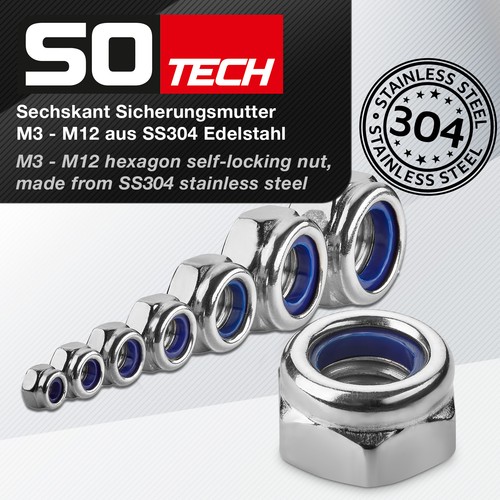 100x stopp muttern - stopp-muttern,