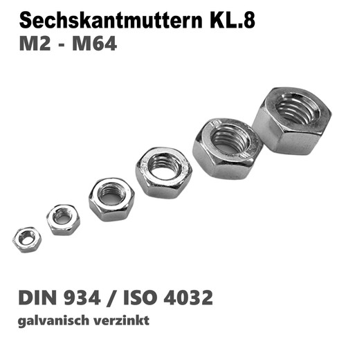 Din 934 sechskantmuttern - 934,