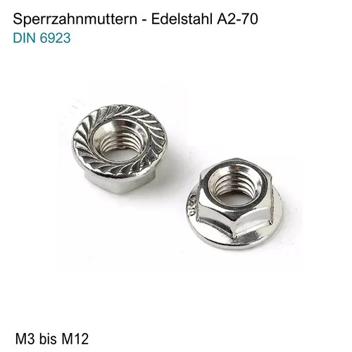 Sperrzahnmutter edelstahl - edelstahl, m3