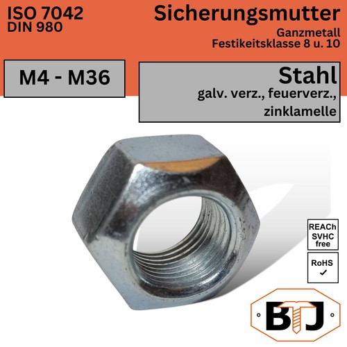 Din980 selbstsichernde muttern - din980,