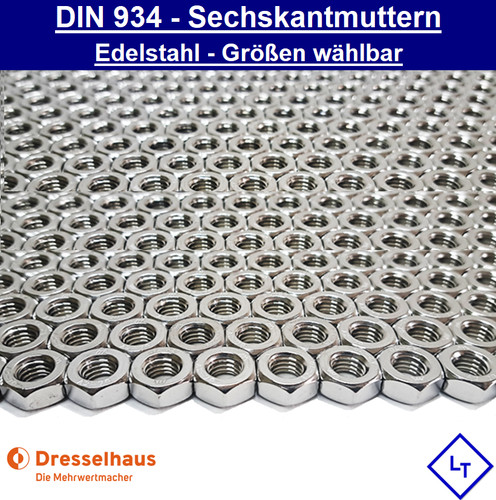 Din 934 edelstahl v2a - edelstahl,